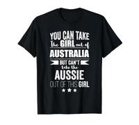 Can take the Girl Out of Australia Aussie Pride Australian Value Graphic T-Shirt, Men, Black, S