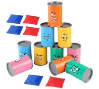Can Toss Game - Funny Face Bean Bag Game with LED Lights,Sports Entertainment Toy for Backyard Lawn Beach Family Festival Group Entertainment Includes Easter