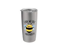 Can We Bee Friends Funny Bug Pun Stainless Steel Insulated Tumbler