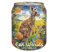 Can Worlds Coloring Book for Adults: 70 Grayscale Designs of Animals & Nature Bloom Inside Cans for Stress Relief & Relaxation (Magic Worlds Coloring Books)