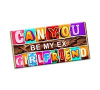 Can You Be My Ex Girlfriend Novelty Chocolate Bar Wrapper Breakup Gift Present (#1289) (with chocolate bar)