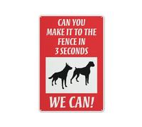 Can You Make It To The Fence In 3 Seconds We Can Sign 12 X 8 Inches Aluminum Sign Reflective - Uv Protected, Waterproof, Weatherproof And Fade Resistant - 4Pre-Drilled Holes