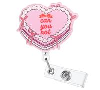 Can You Not Funny Badge Reel | Cute Cake Retractable ID Card Badge Holder | Name Tag Office Badge Clip for RN LPN CNA MA ER Night Shift Nurse Nursing Student Doctor | Coworker Gifts | Alligator Clip