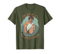 Can You See it I am Really a Furry Sexy Fursuit Sixpack T-Shirt, Men, Olive Green, 3X-Large