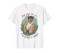 Can You See it I am Really a Furry Sexy Fursuit Sixpack T-Shirt, Men, White, Medium