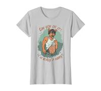 Can You See it I am Really a Furry Sexy Fursuit Sixpack T-Shirt, Women, Silver Grey, Small
