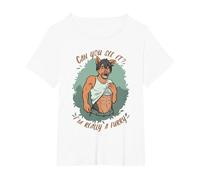 Can You See it I am Really a Furry Sexy Fursuit Sixpack T-Shirt, Women's Plus, White, 4X