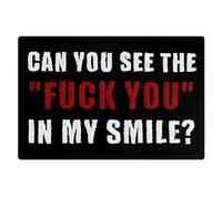Can You See The F*ck You in My Smile Patch Embroidered Tactical Badge Applique Fastener Hook and Loop Emblem