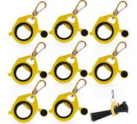 CANAANIN Zip Tie Organizer Holder Zip Tie Holder Reusable Safety and Convenience for Home Outdoor (Yellow, 8 Pcs)