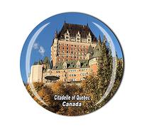 Canada 3D Citadelle of Quebec Fridge Magnet Souvenir Crystal Glass Magnet Travel Souvenir Collection Gift Home Kitchen Decoration