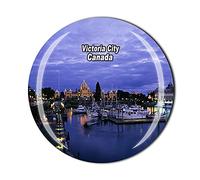 Canada 3D Victoria City Fridge Magnet Souvenir Crystal Glass Magnet Travel Souvenir Collection Gift Home Kitchen Decoration