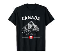 Canada A Mari Usque Ad Mare Mountains Canadian Flag Travel T-Shirt