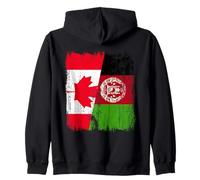 Canada Afghanistan Half Flag Canadian Afghan Heritage Zip Hoodie