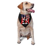 Canada American Flag Dog Bandana Pet Triangle Scarf Cats Bibs Adjustable Pets Kerchief 11.8X27.5 Inch