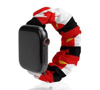 Canada And Germany Flag Fashion Scrunchie Watch Strap Compatible with IWatch Series 1 2 3 4 5 6 Elastic Replacement Band