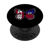 Canada and Haiti Mix Butterfly Half Canadian half Haitian PopSockets Adhesive PopGrip