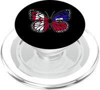Canada and Haiti Mix Butterfly Half Canadian half Haitian PopSockets PopGrip for MagSafe