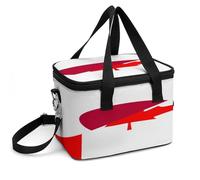 Canada and Japan Flag Insulated Lunch Bag with Shoulder Strap Leakproof Lunchbox Reusable Picnic Cool Tote Bags