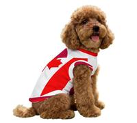Canada And Japan Flag Summer Dog Tank Top Vest Breathable Cooling Jacket Sleeveless Pet T-Shirt for Small Medium Pets