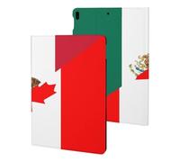 Canada And Mexican Flag Stylish Tablet Case Leather Protective Cover Compatible with IPad/ipad Pro/ipad Air3(10.5in)