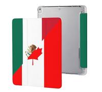 Canada And Mexican Flag Stylish Tablet Case with Pen Holder Leather Protective Cover Compatible with IPad/IPAD Pro (10.5in) /IPAD Air3(10.5in)