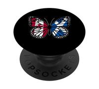 Canada and Scotland Mix Butterfly Half Canadian Scottish PopSockets Adhesive PopGrip
