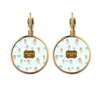 Canada and US Flavor Groundhog Day Gold Clip On Drop Earrings Non Piercing Dangle Jewelry