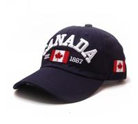 Canada Baseball Cap Canada Day Embroidered Maple Leaf Flag Adjustable Hat Baseball Cap Fit Navy