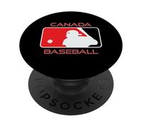 Canada Baseball Player Canadian Flag Maple Land Heritage Can PopSockets Adhesive PopGrip