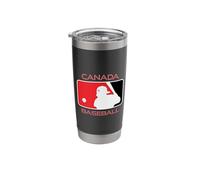 Canada Baseball Player Canadian Flag Maple Land Heritage Can Stainless Steel Insulated Tumbler