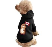 Canada Beaver Canadian Flag Pet Hoodie Sweatshirt Hooded Dog Cat Pullover Clothes Puppy Costume
