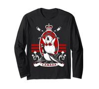 Canada Beaver Hockey Maple Leaf Canada Flag Canadian Pride Long Sleeve T-Shirt