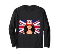 Canada Britain Flags Women Roots British Canadan Heritage Long Sleeve T-Shirt