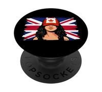 Canada Britain Flags Women Roots British Canadan Heritage PopSockets Adhesive PopGrip
