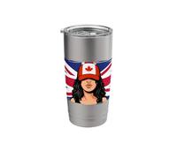 Canada Britain Flags Women Roots British Canadan Heritage Stainless Steel Insulated Tumbler