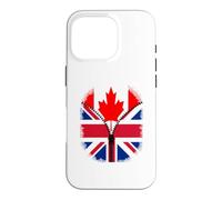 Canada British Flag - Canadian Britain UK Zipper Case for iPhone 16 Pro