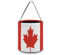 Canada Canadian Flag Fragments Foldable Halloween Trick Or Treat Bags Tote Goodie Candy Bucket Gift Party Favor Supplies