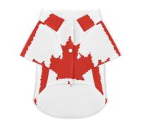 Canada Canadian Flag Fragments Print Shirt for Dog Cat Clothes Puppy Shirts Pet Apparel