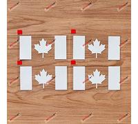 Canada Canadian Flag Maple Leaf Vinyl Decal Sticker - 4 Pack White, 10.2cm - Die Cut No Background