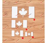 Canada Canadian Flag Maple Leaf Vinyl Decal Sticker - 4 Pack White, 5.1cm, 7.6cm, 10.2cm, 15.2cm - Die Cut No Background