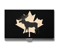 Canada Canadian Flag Moose Business Card Case Slim Card Holder