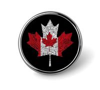 Canada Canadian Flag Pin Badge Round Identity Pins Brooches Button Badges for Hats Jackets Decor