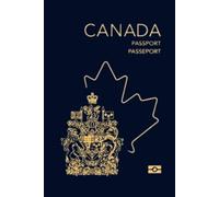 Canada Canadian Passport Cover Themed Lined Hardcover Notebook / Journal 120 pages