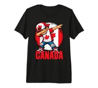 Canada Dabbing Boy Canadian Flag Premium T-Shirt