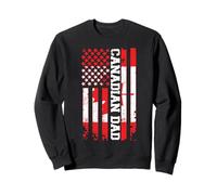 Canada dad Half Canadian Half American Flag Sweatshirt