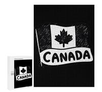 Canada Day Canadian Flag Maple Leaf Jigsaw Puzzles 500 PCS Puzzle for Adults Wooden Art Puzzles for Men Women Gifts