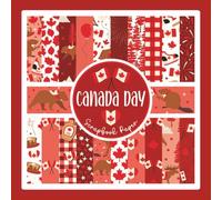 Canada Day Scrapbook Paper: The Great White North Ephemera Craft Paper Pad For Scrapbooking, Mixed Media, Junk Journals & Paper Crafts; 8.5 x 8.5"