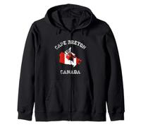 Canada Distressed Flag Cape Breton Pride Zip Hoodie