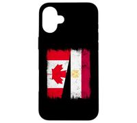 Canada Egypt Half Flag Canadian Egyptian Heritage Case for iPhone 16 Plus