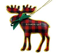 Canada Eh Moose Ornament Christmas Tree Decoration Tartan Plaid Holiday Decor